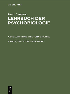 cover image of Die Welt ohne Rätsel, Teil 4. Die neun Sinne